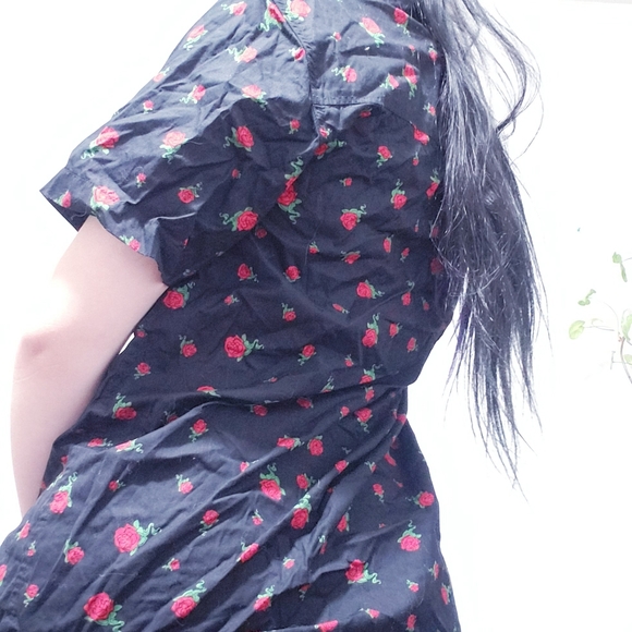 Empyre Floral Button Up Short Sleeve Tee Shirt - Picture 3 of 5